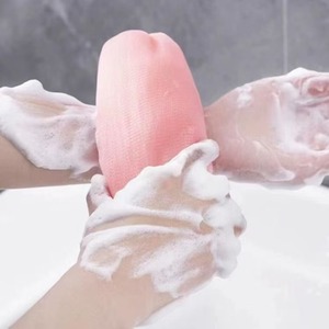 Maille moussante multicouche de couleur de haute qualité sacs à bulles de savon faits à la main filet moussant en maille - Product Image 6