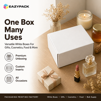Boîtes personnalisées en gros, prêtes à l'emploi, boîtes à double rabat, boîtes à courrier, boîtes cadeaux en carton ondulé blanc pour la vente au détail de produits quotidiens