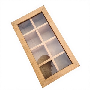 Luxury Wooden Multifunction Handmade <b>Tea</b> Storage <b>Box</b> for <b>Tea</b> Bags and Accessories with Hinged Glass Lid - Product Image 2