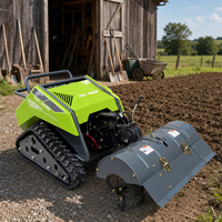 OEM ODM Mesin Pemotong Rumput Diesel Crawler Remote Control yang Dapat Disesuaikan, Mini Cultivator untuk Pekerjaan Pembersihan Rumput di Berbagai Medan