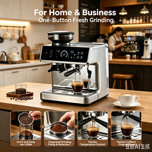 Machine à café professionnelle CHOKOIVE, machine à expresso 20 bars <span class=keywords><strong>avec</strong></span> <span class=keywords><strong>mousseur</strong></span> à lait, machine à café expresso indépendante pour <span class=keywords><strong>Nespresso</strong></span> - Product Image 5