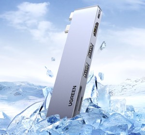 Base de Conexión UGreen Tipo-C 6 en 1 para <span class=keywords><strong>MacBook</strong></span> <span class=keywords><strong>Pro</strong></span>/Air, 40Gbps, 100W PD, 4K60Hz, USB-C, HDMI, USB 3.0, SD/TF - Product Image 3