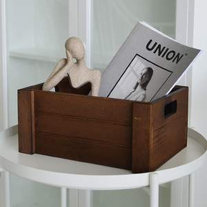 Juego <span class=keywords><strong>de</strong></span> 3 cajas <span class=keywords><strong>de</strong></span> almacenamiento <span class=keywords><strong>de</strong></span> madera para anidar con asas Cajas <span class=keywords><strong>de</strong></span> madera para libros y juguetes para contenedores <span class=keywords><strong>de</strong></span> almacenamiento <span class=keywords><strong>de</strong></span> madera <span class=keywords><strong>de</strong></span> tela (marrón oscuro) - Product Image 6