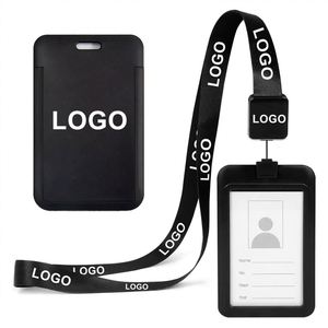 Porte-cartes personnalisé en gros, porte-badge rétractable en ABS, impression de logo par sérigraphie, produit promotionnel portable pour le bureau - Product Image 1