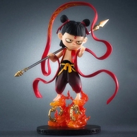 Patung Figur Kartun Anime Nezha K386 Terpopuler, Karya Seni Terinspirasi Alam, Ornamen Foto, Kerajinan 3D, Patung Landmark Rekreasi