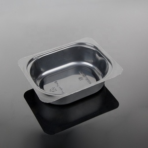 Bandeja de CPET de Grado Alimenticio, Bandeja de Plástico Desechable para Hornear <span class=keywords><strong>en</strong></span> Horno, para Frutas, Arroz, Aperitivos, Pan, Forma Rectangular, PET para Avión - Product Image 1
