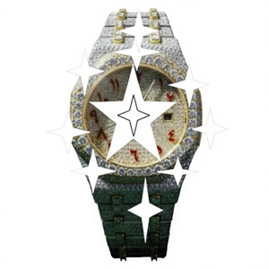 Montre de luxe à mouvement automatique en acier inoxydable avec cadran en cristal, style hip-hop glacé, en moissanite, édition limitée, pour unisexe - Product Image 1