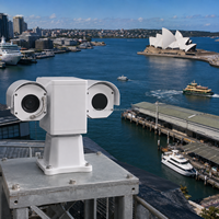 Caméra thermique PTZ de sécurité maritime à double capteur EO IR pour la surveillance des navires entrant dans le port