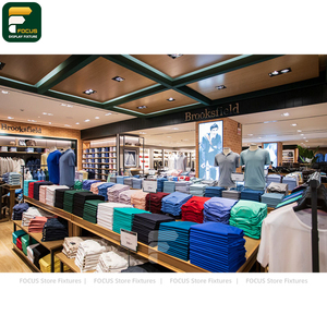 Custom Premium Clothing Store Garment Rail <b>Wall</b> Shelving Cabinet Cashier Counter <b>Unit</b> - Product Image 3