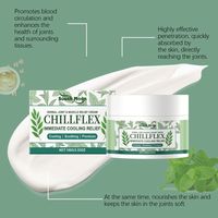 SOUTH MOON Vente en gros Crème apaisante et rafraîchissante Chillflex 100g pour soulager les douleurs articulaires et musculaires, crème de soin corporel douce et apaisante SOUTH MOON