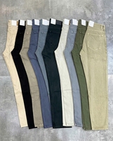 Pantalones Casuales de Hombre, Corte Recto, Color Sólido, Cintura Alta, Tela Vaquera, para Invierno, Uso Diario, Negocios, Aire Libre y Vacaciones