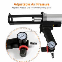 Pistolet pneumatique à deux composants coaxiaux 380 ml 5:1/10:1 pour la distribution de colle