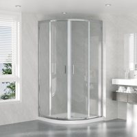 Nouvelle cabine de douche coulissante en alliage d'aluminium à double poignée et arc incurvé