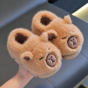 Nouvelles pantoufles en coton mignonnes pour enfants, garçons et filles, avec semelles épaisses et rembourrées et fonds en peluche douce, parfaites comme chaussures en coton pour bébés. - Product Image 2