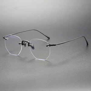 Kính mắt thời trang unisex M3104 kiểu dáng vuông cổ điển, gọng titan acetate, không viền, có sẵn trong kho - Product Image 2