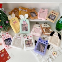 Étui pour cartes en polyester à motif de dessin animé pour étudiants et appareil photo Polaroid, housse de protection étanche de 3 pouces de long