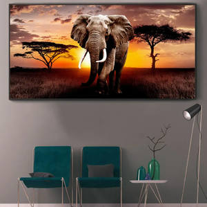 Minimalisme moderne Art imprime cuisine éléphant mur Art décor à la maison Extra Large Art affiche cadeaux éléphant impressions sur toile peintures - Product Image 6