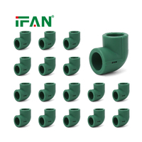 Raccords de tuyauterie d'eau PPR IFAN couleur personnalisée vert foncé 20-110 mm résistants aux UV pour extérieur, raccords de plomberie PPR
