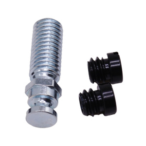 Vis <span class=keywords><strong>de</strong></span> positionnement <span class=keywords><strong>à</strong></span> tête sphérique en zinc galvanisé sur mesure, avec tampon d'isolation anti-vibration en caoutchouc pour le positionnement des portes d'armoires - Product Image 4