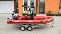 Chine 5.8M Hypalon Sport Cabine Cruiser Rigide Passager Aéroglisseur Bateau Gonflable avec Moteur pour Tourisme Croisière Pêche