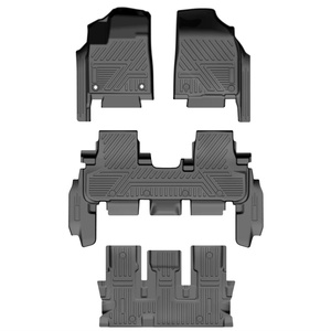 Hot Style Supplier Car <b>Accessories</b> Customized Logo TPE 5D Non-Skid Full Set Floor Car Mat for toyota highlander 2017 8seats - Product Image 1