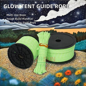Luz nocturna fluorescente del fabricante, cuerda tejida de polipropileno PET, guía de tienda de campaña para exteriores y productos para acampar y senderismo - Product Image 1