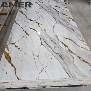 Pannello Murale 3D in PVC UV Effetto Marmo, Nuovo Modello OEM Amer, Stampa 3D, Ecologico, Bellissimo Motivo <span class=keywords><strong>per</strong></span> Parete TV - Product Image 2