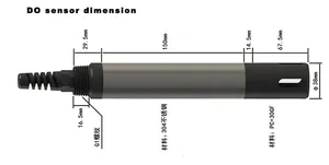 IOT-RS485-DO Industrial Sewage Treatment Aauto Cleaning 0~20mg/L Stainless Steel Shell Digital Online Dissolved Oxygen Probe