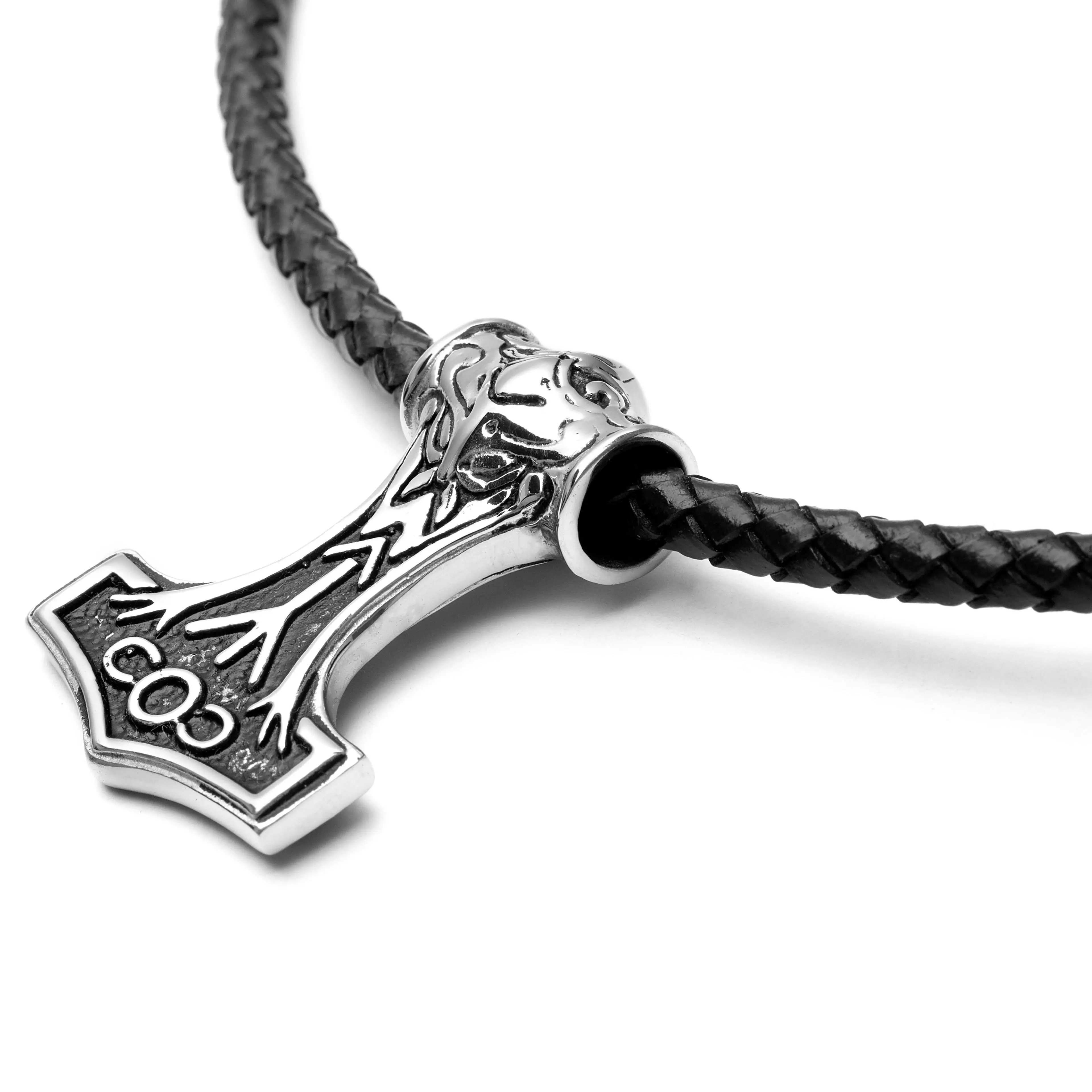 Filme Série Comics Thor Hammer Necklace The Dark World Alloy Norse Men's Pewter Viking Pingente Colar