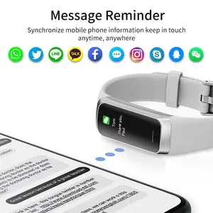 Pulsera Inteligente con Monitor de Actividad Física, Recordatorio de Mensajes, Monitor de Frecuencia Cardíaca y Sueño, Resistente al Agua, Compatible con Android e iOS, Correa de Acero Inoxidable, Deportiva - Product Image 1