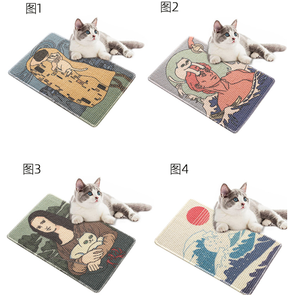 Nuevo patrón de impresión de estilo exclusivo 100% alfombrilla de sisal natural almohadilla rascadora para <span class=keywords><strong>gatos</strong></span> alfombrilla para rascar alfombra para rascar - Product Image 6