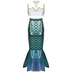 Costumes de mascarade sexy pour adultes, queue de sirène, tenue de cosplay de sirène, jupes et soutien-gorge pour soirées d'Halloween et jeux de rôle en boîte de nuit - Product Image 4
