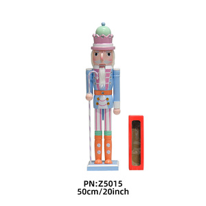 YUELIAN YL-031002 50 CM Soldat Casse-Noisette de Noël Moderne en Bois Massif, Figurine Décorative d'Intérieur Sérigraphiée SiYL - Product Image 6