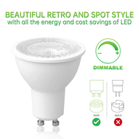 Bombilla LED GU10 de Larga Duración 25,000H, 7W, 630lm, 6000K, 38 °   Luz LED Retro IC-DOB de 165-265V para Museos y Galerías