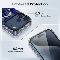 Étui de téléphone magnétique IMD personnalisé bleu éclatant avec revêtement anti-rayures, coque mobile avec logo OEM pour iPhone 17 16 et Samsung