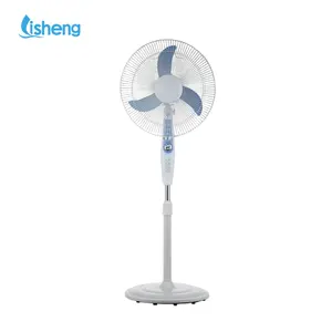 12 Digital Plastic CE 15 Floor Gua 16 Inch Stand Fan Free Spare Parts 3 Adjust Speed Electric Power+solar Blue Black Cooling Air