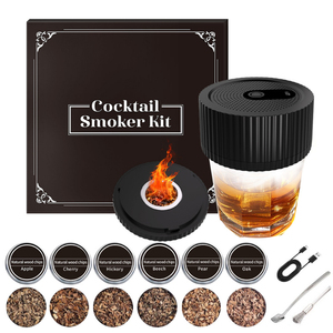 Kit de Ahumador de Cócteles de Plástico al por Mayor de Fábrica, Moderno, Capacidad de 350ml, Múltiples Tapas de Madera para Whisky y Bebidas - Product Image 1