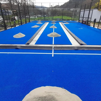 Terrain de padel panoramique Guanwang avec poteaux en acier galvanisé - Nouveau type d'équipement de terrain de tennis