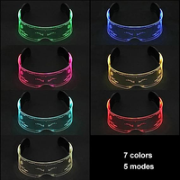 Lunettes de soleil lumineuses style punk vintage pour hommes et femmes, fête d'Halloween, Noël, mode, lunettes LED durables pour fête