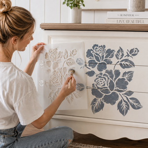 12x12 pouces Designs Bloom Rose pochoirs pour <span class=keywords><strong>peinture</strong></span> bois toile papier tissu murs meubles - Product Image 4