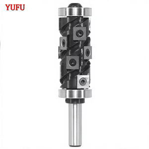 ดอกกัดงานไม้แบบเกลียว YUFU1/2 Shank Indexable Flush Trim พร้อมตลับลูกปืนคู่ ใบมีดคาร์ไบด์เปลี่ยนได้ สำหรับงานกัดซีเอ็นซี  OEM - Product Image 1