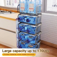 Accessoires de cuisine personnalisés pour la maison, panier de rangement en fil métallique empilable sur pied, cage pour légumes, fruits, aliments