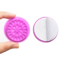 RisingLand Baki Perekat PVC Sekali Pakai Ringan Bentuk Bunga Tempat Lem Bulu Mata Ramah Kulit Alami Lembut 50pcs/OPP