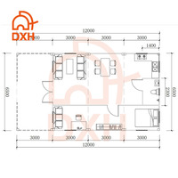 Cabane de plage portable à prix compétitif Villa Living Hotel Restaurant Maison préfabriquée Pack plat de 30 pieds Maison en conteneur avec toilettes