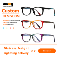 Nouveaux étudiants de la mode pour enfants lumière plate lunettes confortables TR90 cadre myopie femme Anti lumière bleue bloquant les lunettes