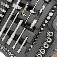 Jeu de clés à douille professionnelles 131 pièces, jeu de clés à cliquet, boîte à outils pour mécaniciens, clés pour réparation automobile