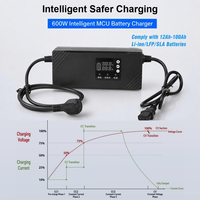 Chargeur de batterie intelligent réglable 600W 60-90V avec écran LCD MCU pour batteries au plomb-acide, Li-ion et LifePO4 60V 72V