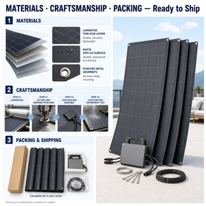 Kit Solar Monocristalino para Balcón, Sistema Fotovoltaico Plug and Play con <span class=keywords><strong>Microinversor</strong></span>, 4 Paneles Flexibles de 200W, Monitoreo por Aplicación Móvil - Product Image 5