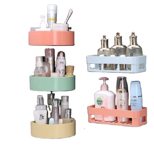 Phụ kiện phòng khách gắn hút lưu trữ giá traceless băng nhựa phòng tắm Kệ tường - Product Image 1