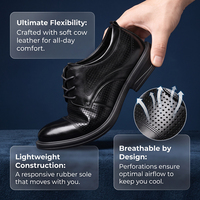Chaussures en cuir de vache véritable de qualité supérieure, respirantes, à lacets, semelle en caoutchouc souple et confortable, chaussures décontractées pour hommes